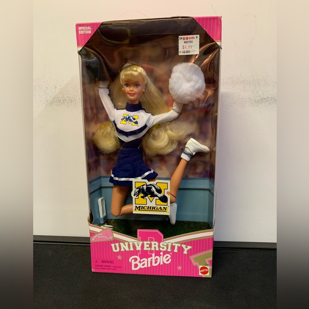 University Barbie University of Michigan Barbie